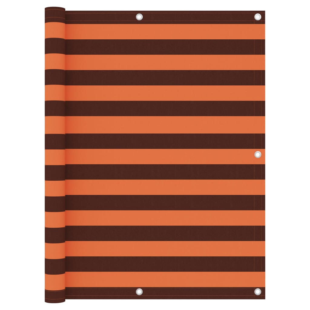 Écran de balcon Orange et marron 120x500 cm Tissu Oxford