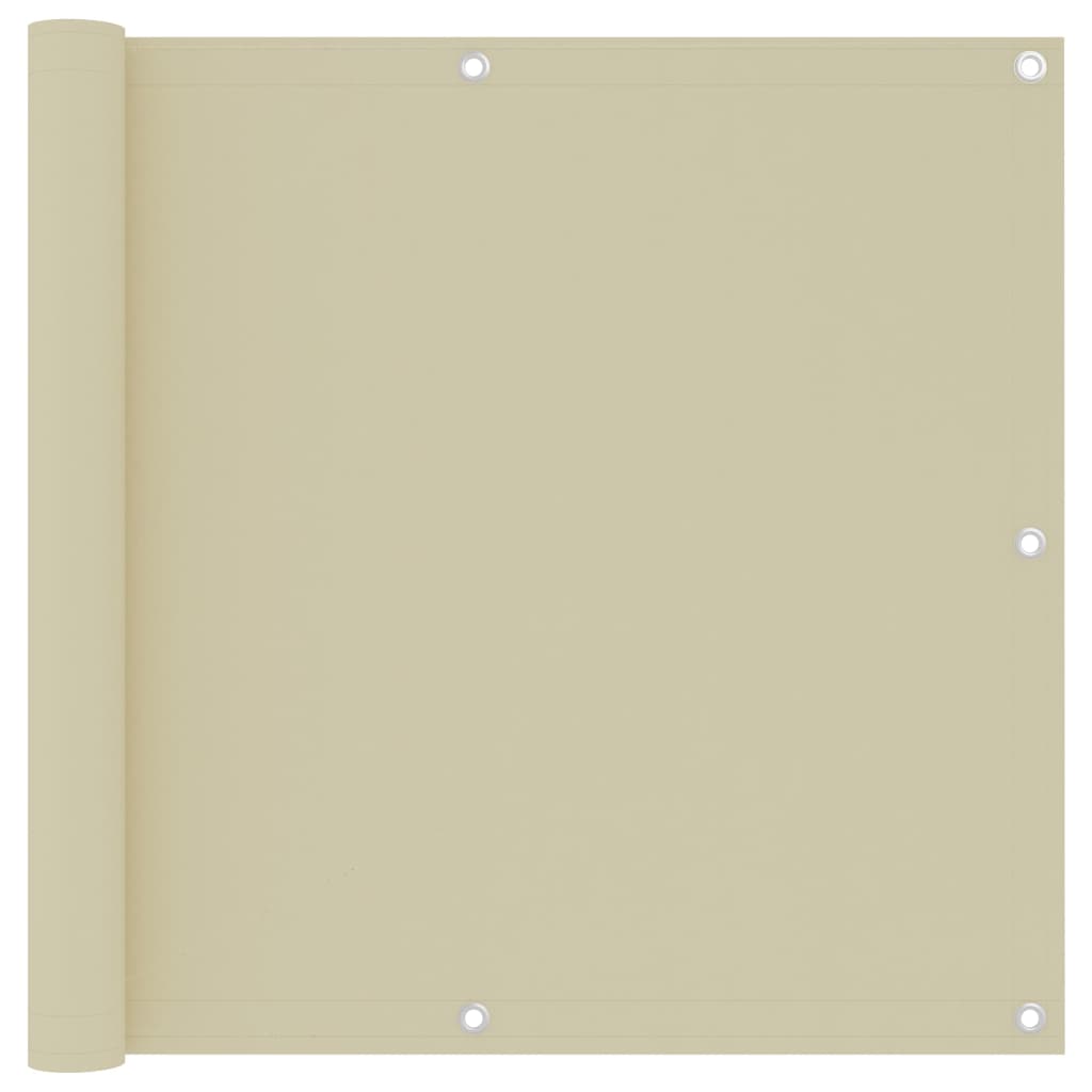 Écran de balcon Crème 90x500 cm Tissu Oxford