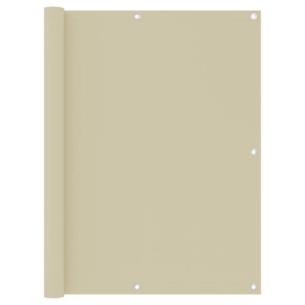 Écran de balcon Crème 120x300 cm Tissu Oxford