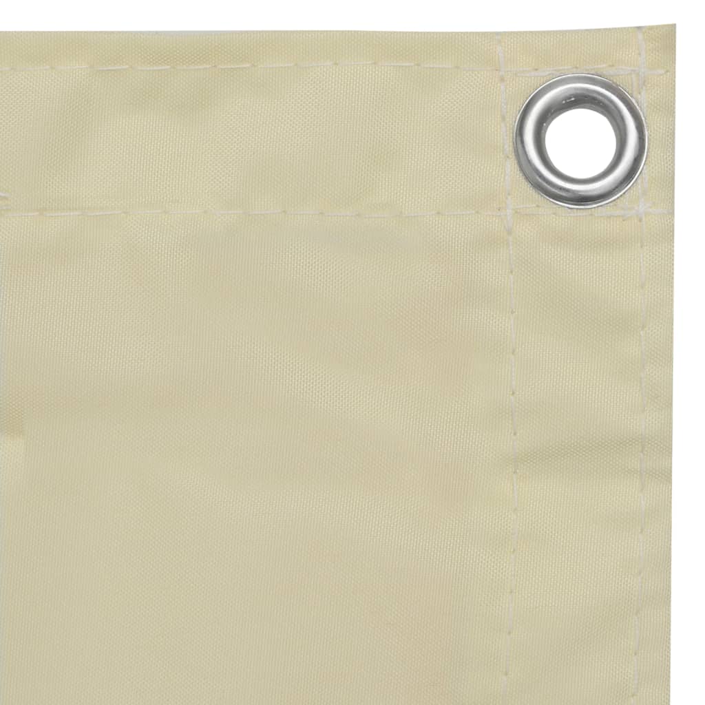 Écran de balcon Crème 120x400 cm Tissu Oxford