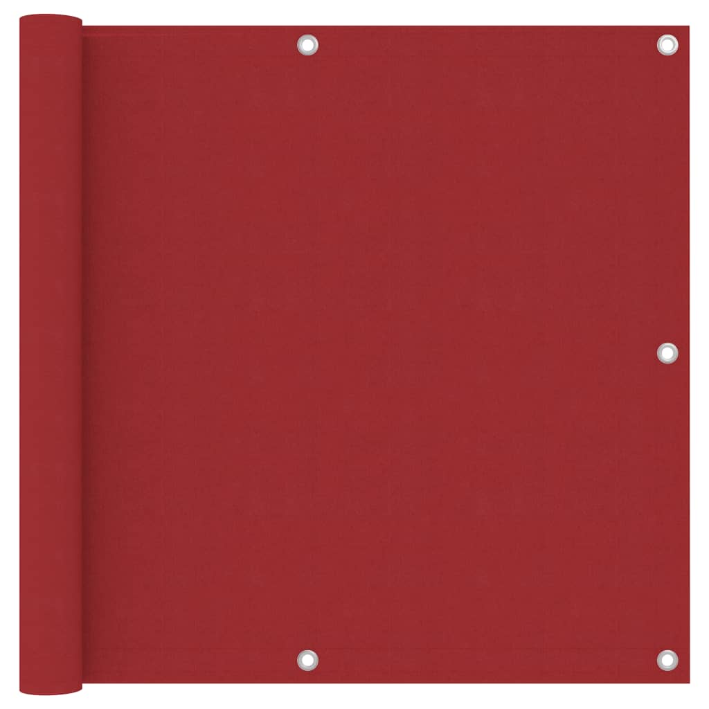 Écran de balcon Rouge 90x500 cm Tissu Oxford