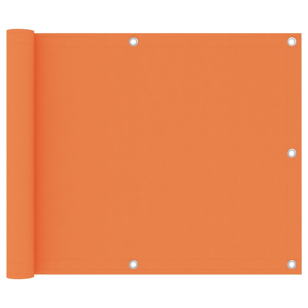 Écran de balcon Orange 75x600 cm Tissu Oxford