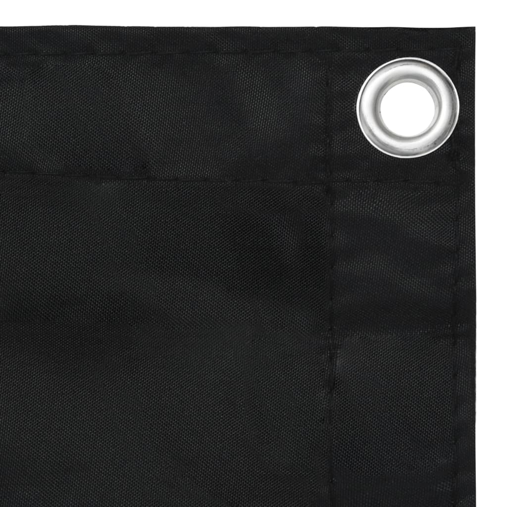 Écran de balcon Noir 75x300 cm Tissu Oxford