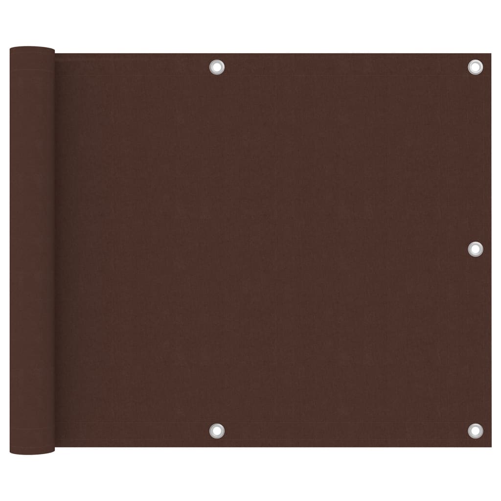 Écran de balcon Marron 75x300 cm Tissu Oxford