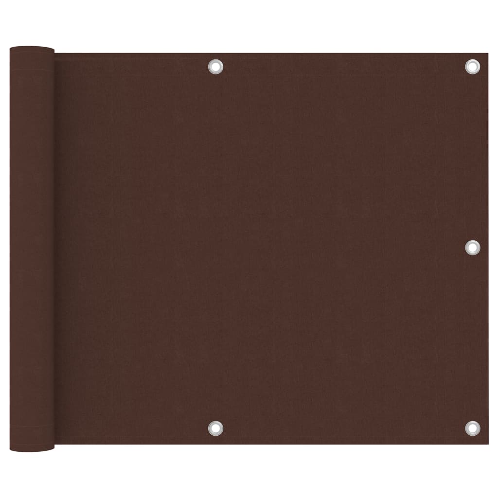 Écran de balcon Marron 75x500 cm Tissu Oxford
