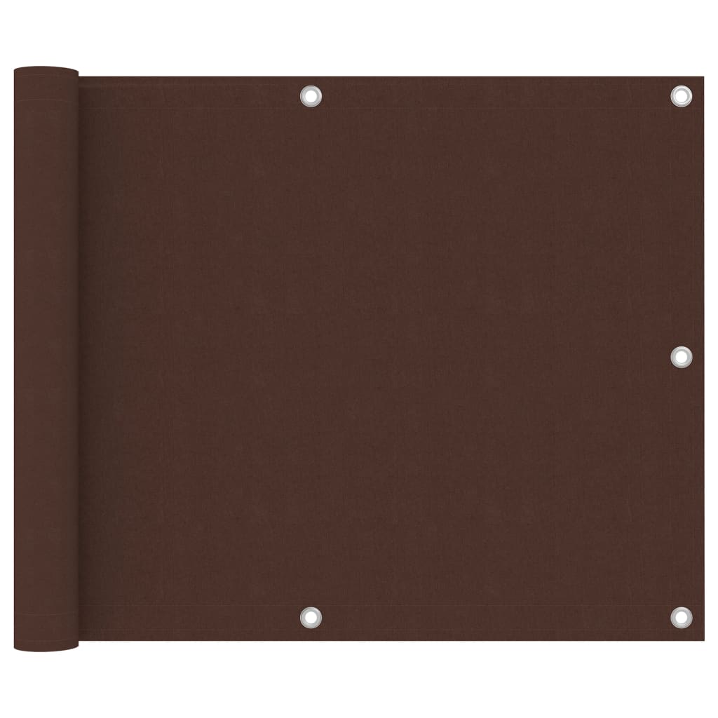 Écran de balcon Marron 75x600 cm Tissu Oxford