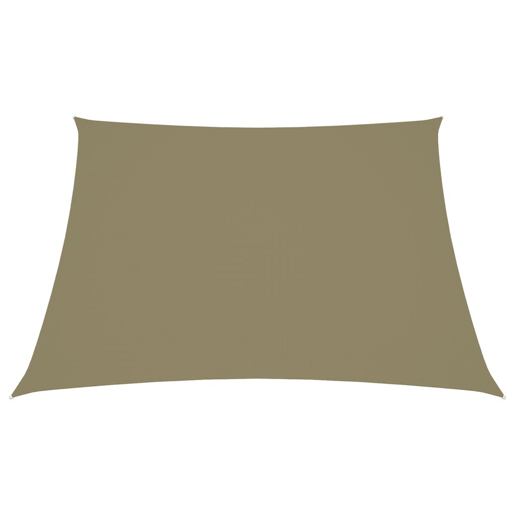 Voile de parasol Tissu Oxford trapèze 4/5x3 m Beige