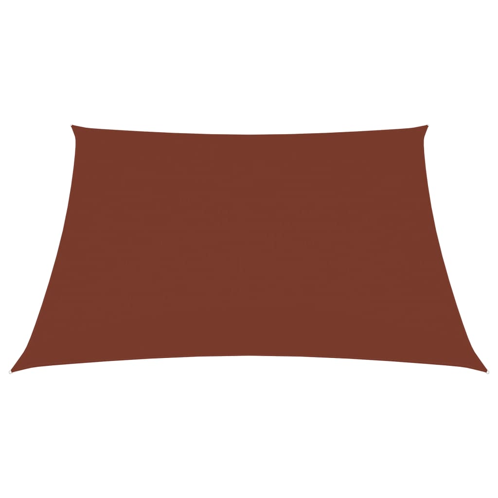 Voile de parasol Tissu Oxford carré 4x4 m Terre cuite