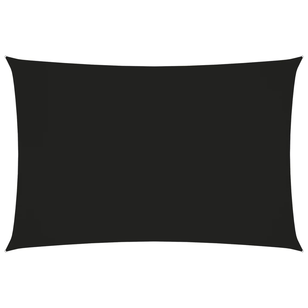 Voile de parasol Tissu Oxford rectangulaire 2x4 m Noir