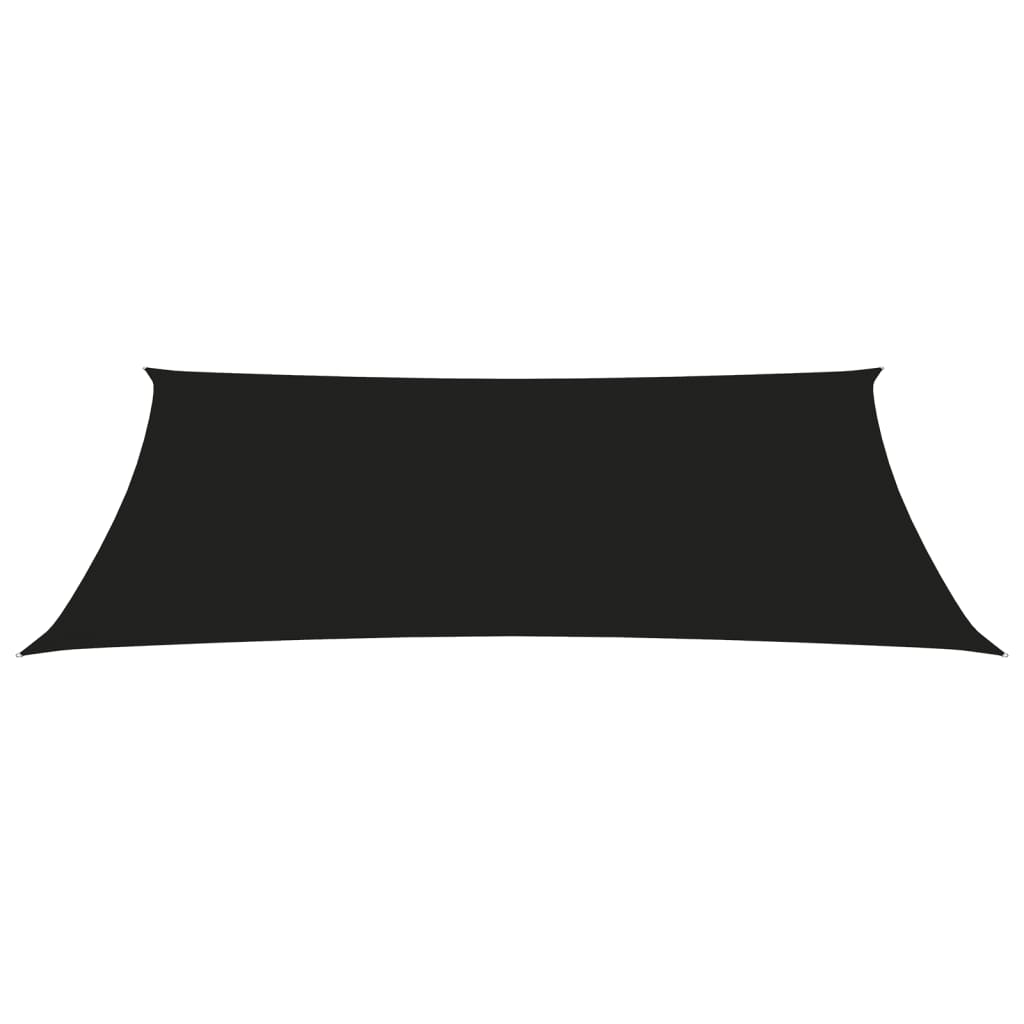 Voile de parasol Tissu Oxford rectangulaire 2x4 m Noir