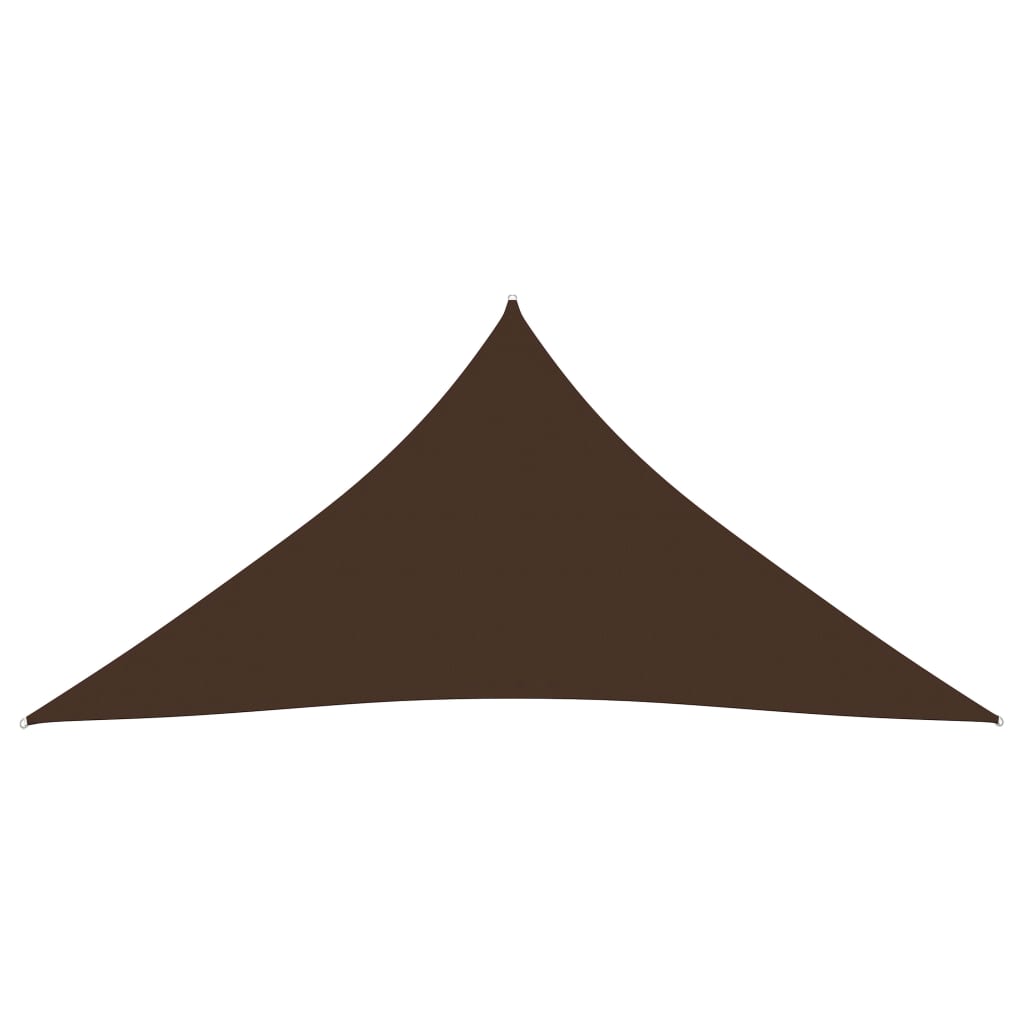 Voile de parasol Tissu Oxford triangulaire 4x4x4 m Marron