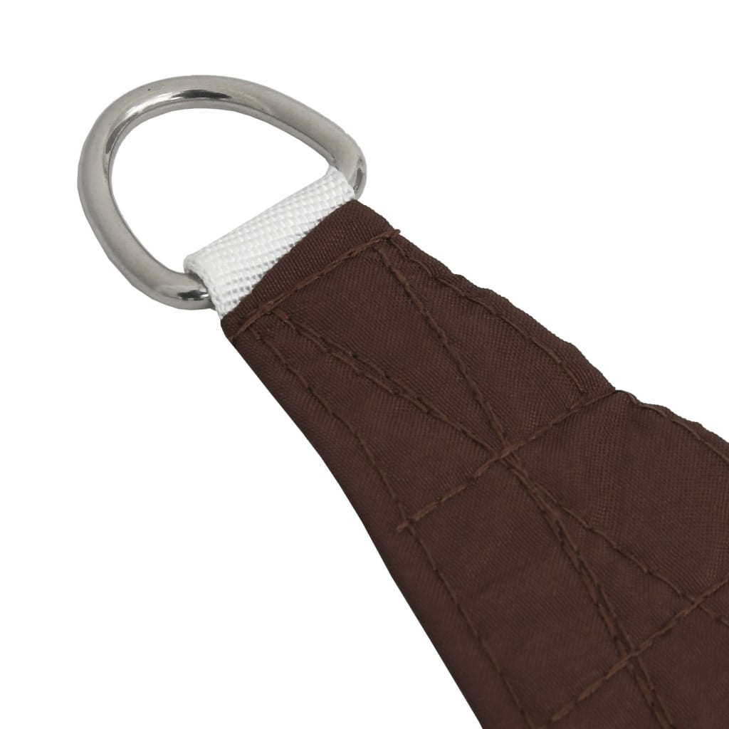 Voile de parasol Tissu Oxford triangulaire 4x4x4 m Marron