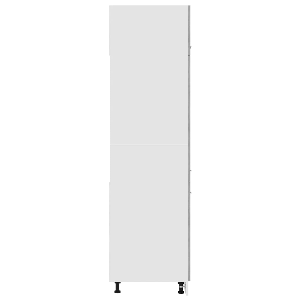 Armoire de réfrigérateur Gris béton 60x57x207 cm Aggloméré