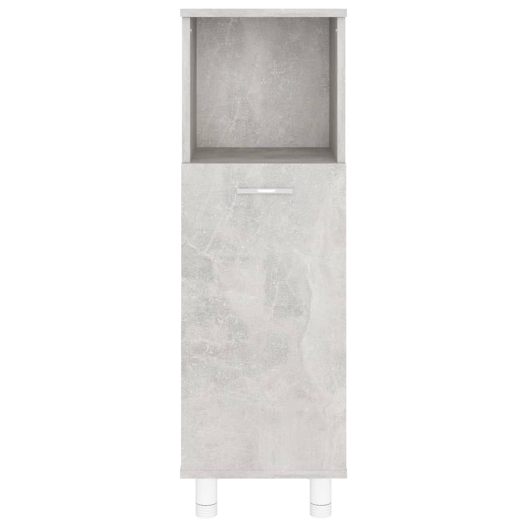 Armoire de salle de bain Gris béton 30x30x95 cm Aggloméré