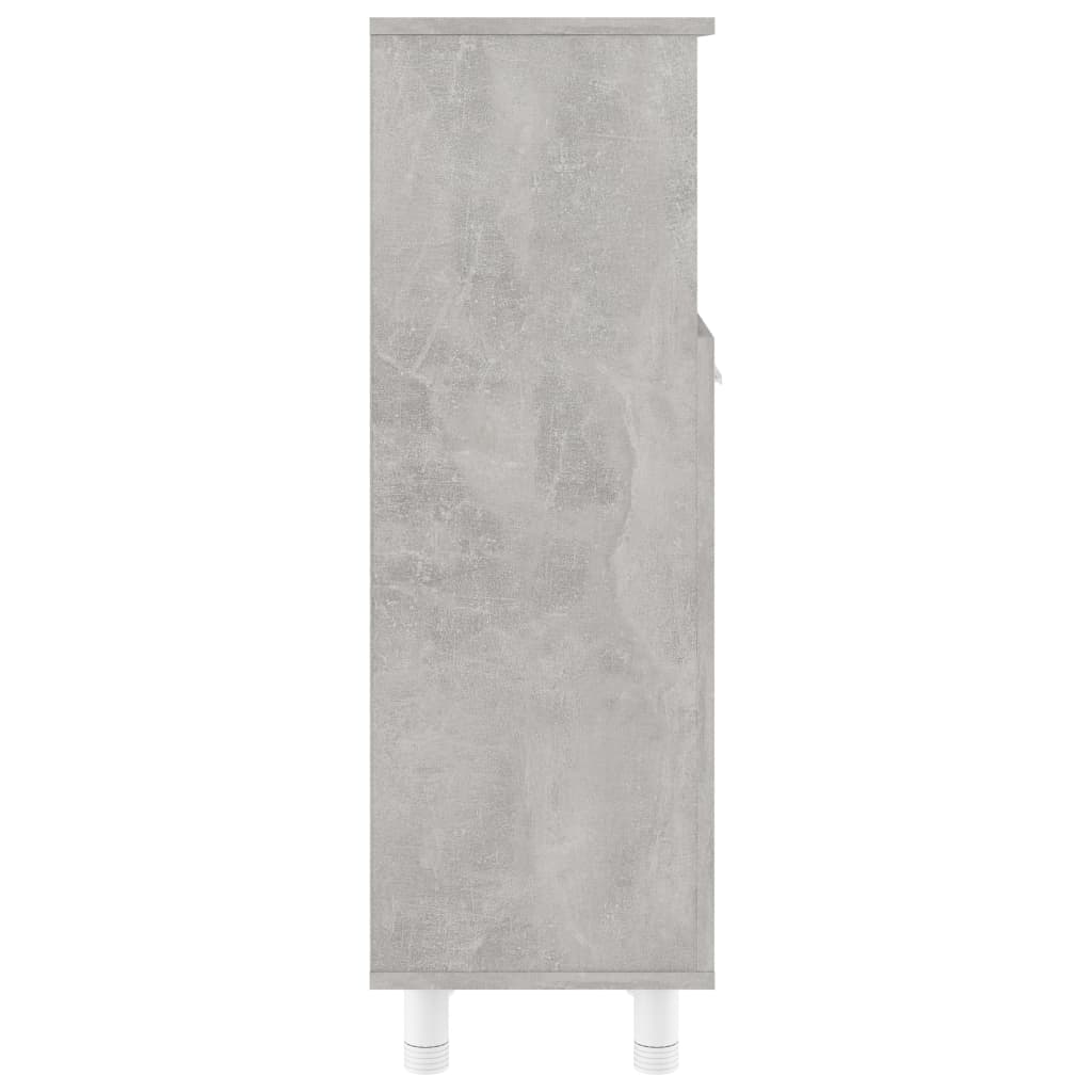 Armoire de salle de bain Gris béton 30x30x95 cm Aggloméré