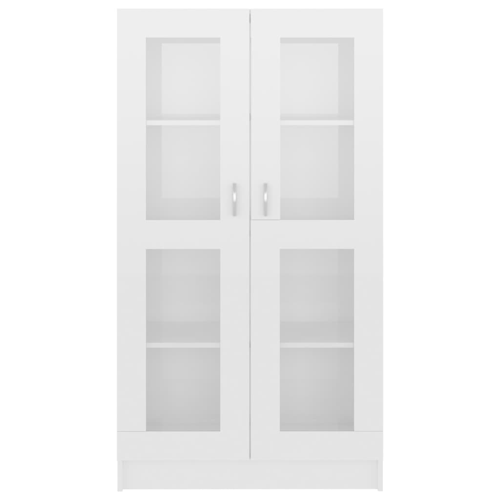 Armoire à vitrine Blanc brillant 82,5x30,5x150 cm Aggloméré