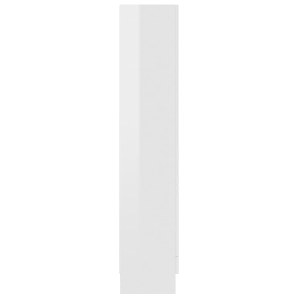 Armoire à vitrine Blanc brillant 82,5x30,5x150 cm Aggloméré