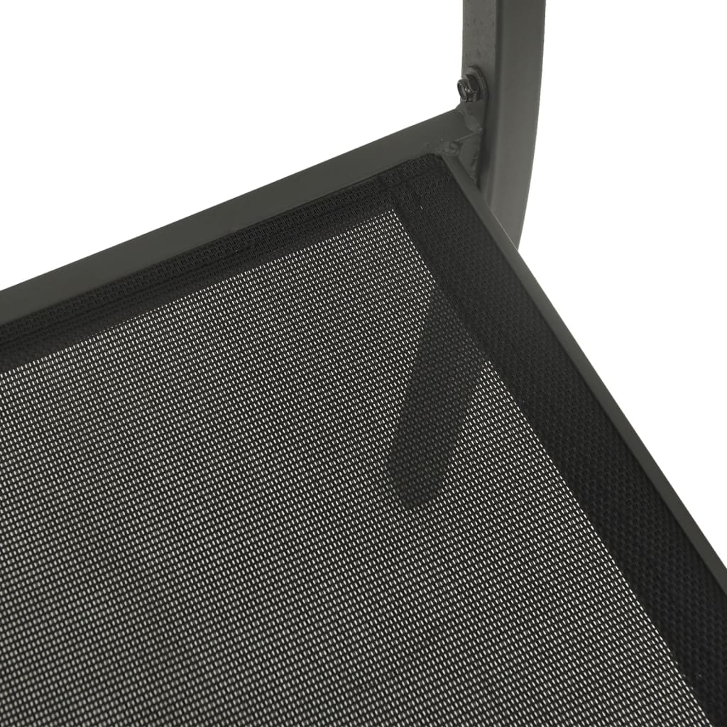 Chaises de jardin 4 pcs Textilène et acier Noir et anthracite