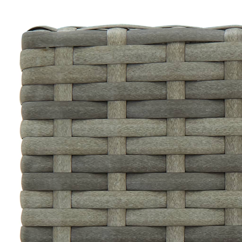 Tabourets de bar 4 pcs Gris Résine tressée