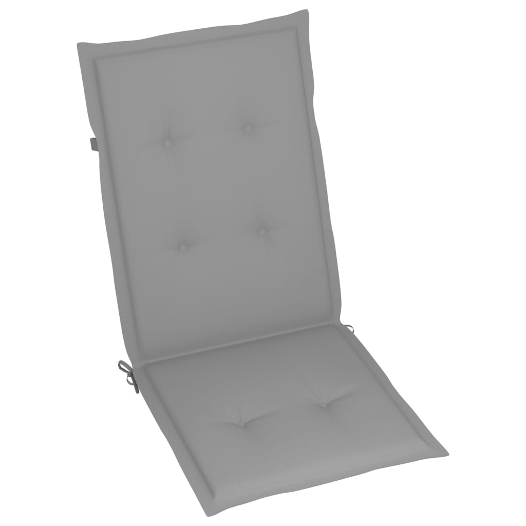 Coussins de chaise de jardin 6 pcs Gris 120x50x3 cm