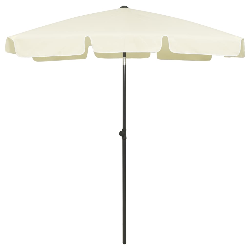 Parasol de plage Jaune sable 180x120 cm
