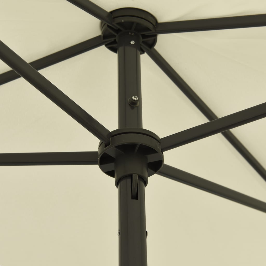 Parasol de plage Jaune sable 180x120 cm