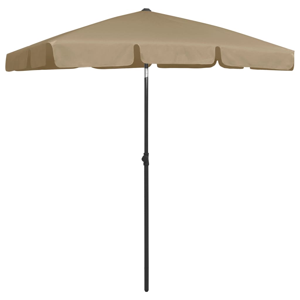 Parasol de plage Taupe 180x120 cm