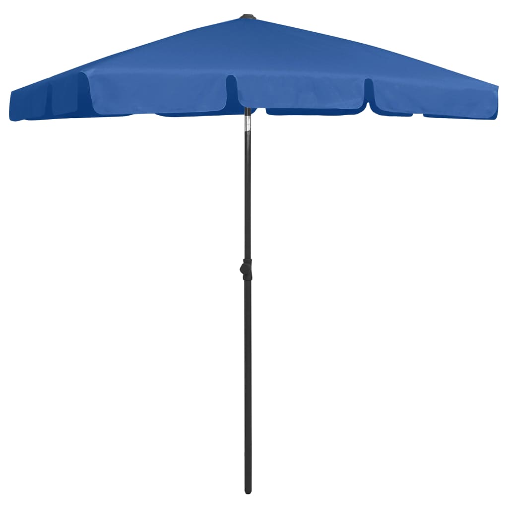 Parasol de plage Bleu azuré 180x120 cm