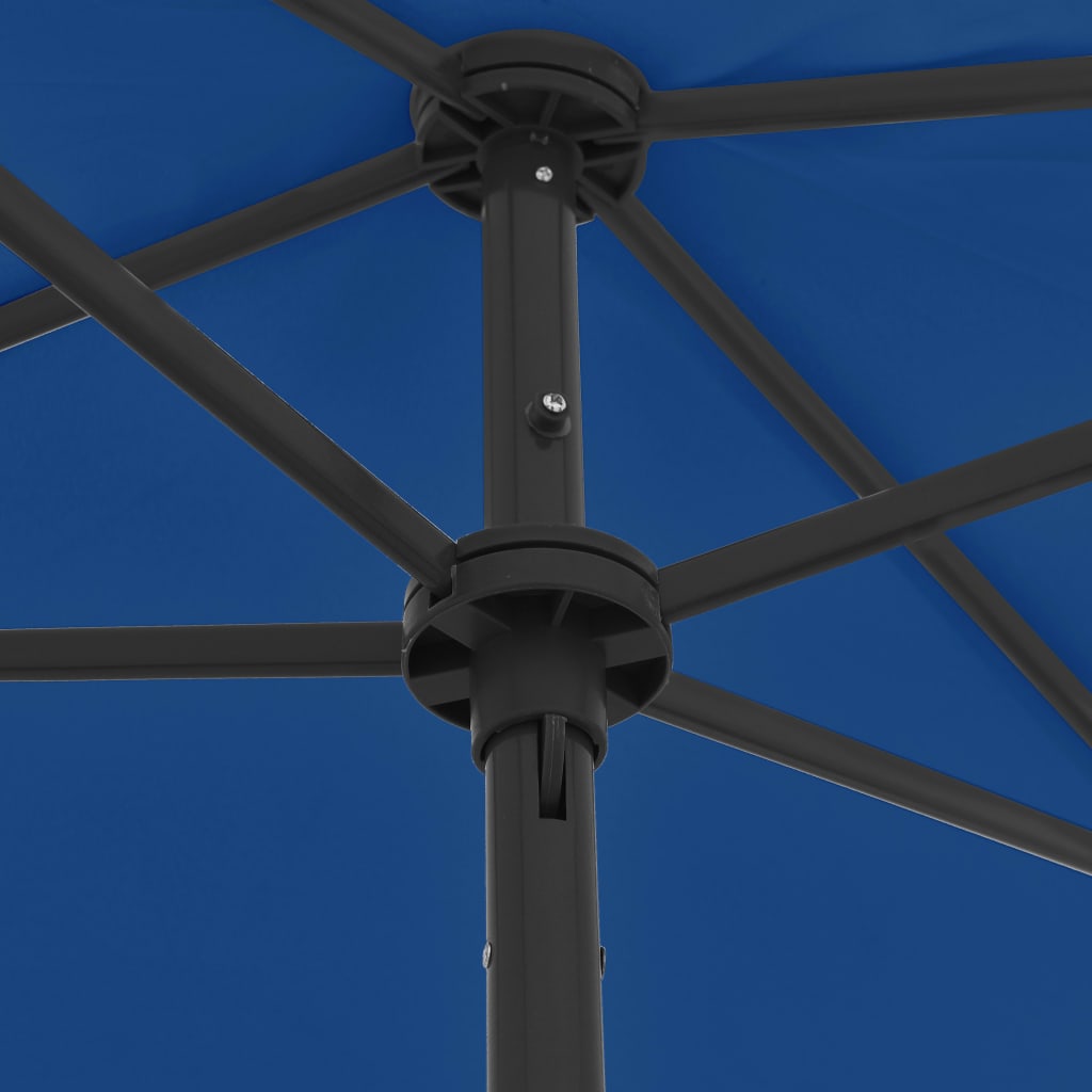 Parasol de plage Bleu azuré 180x120 cm