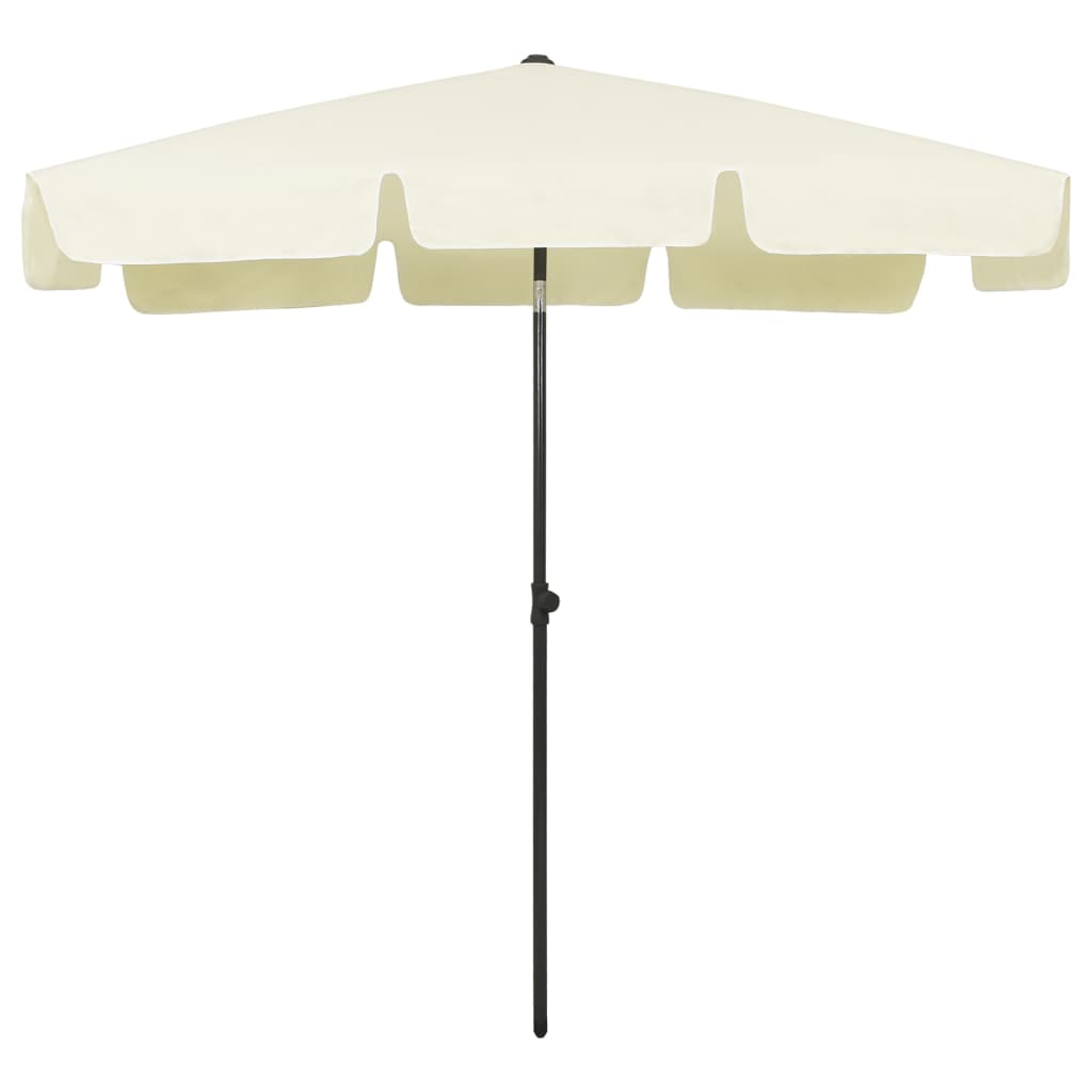 Parasol de plage Jaune sable 200x125 cm