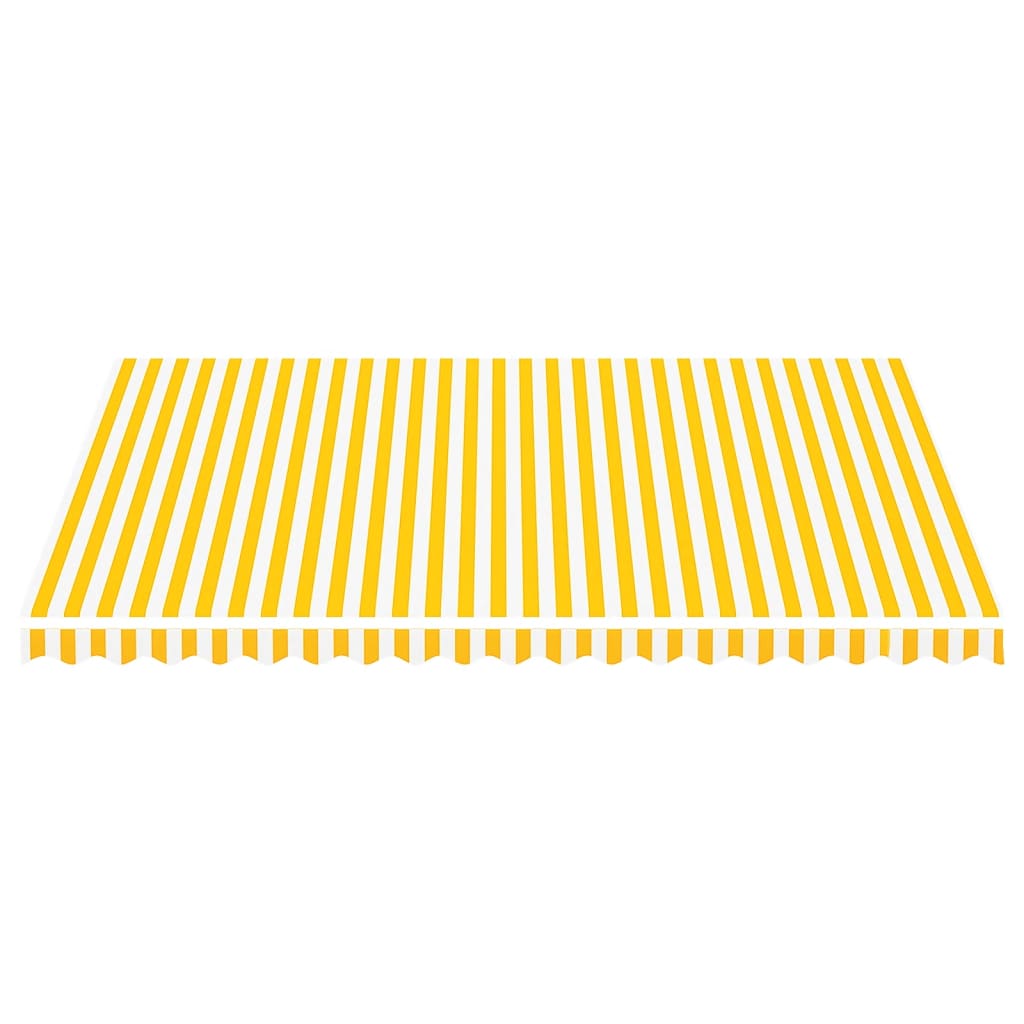Tissu de remplacement pour auvent Jaune et blanc 4,5x3,5 m