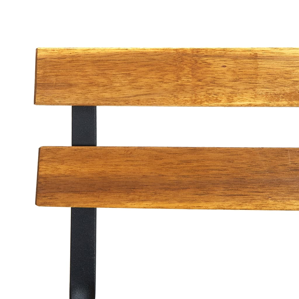 Chaises pliables de jardin 2 pcs Acier et bois d'acacia solide