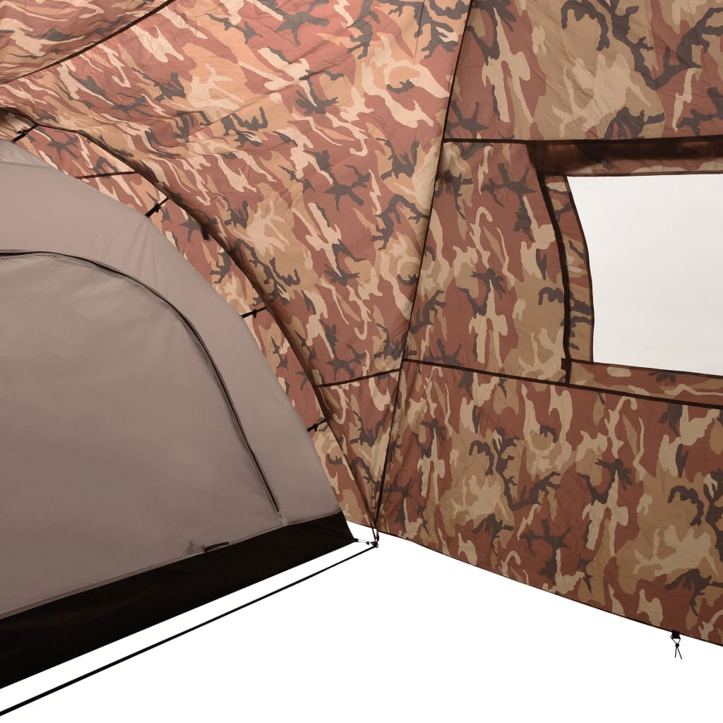 Tente igloo de camping 650x240x190 cm 8 personnes Camouflage