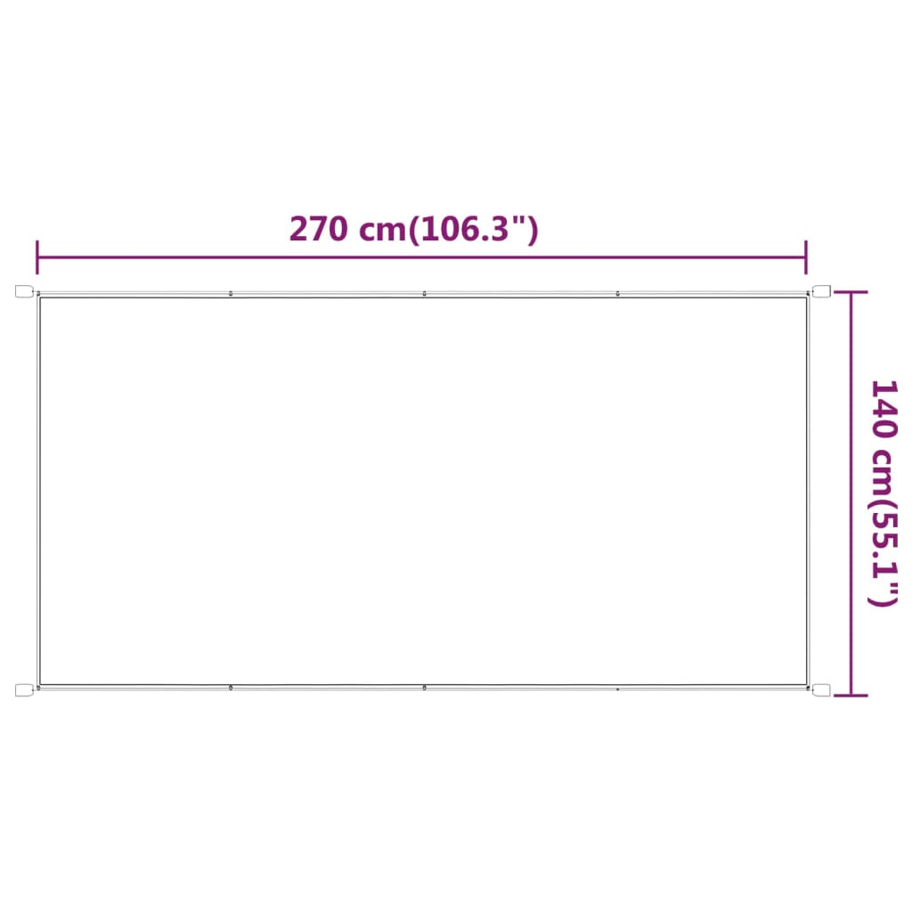 Auvent vertical Beige 140x270 cm Tissu oxford