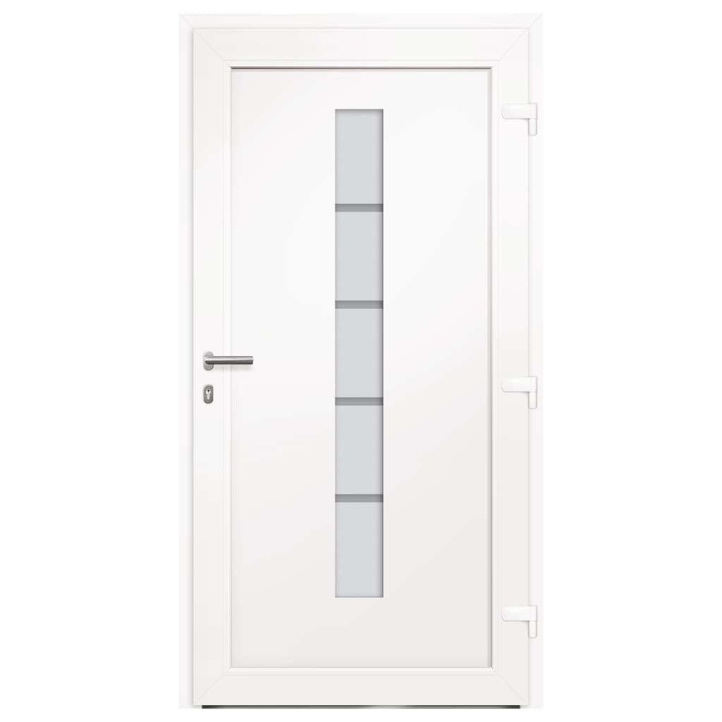 Porte d'entrée Aluminium et PVC Anthracite 100x210 cm