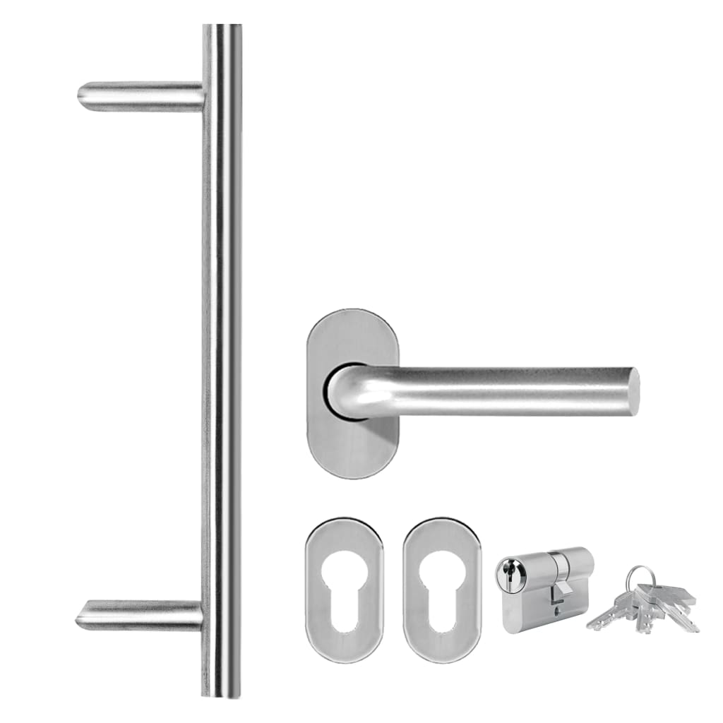Porte d'entrée Aluminium et PVC Anthracite 100x210 cm