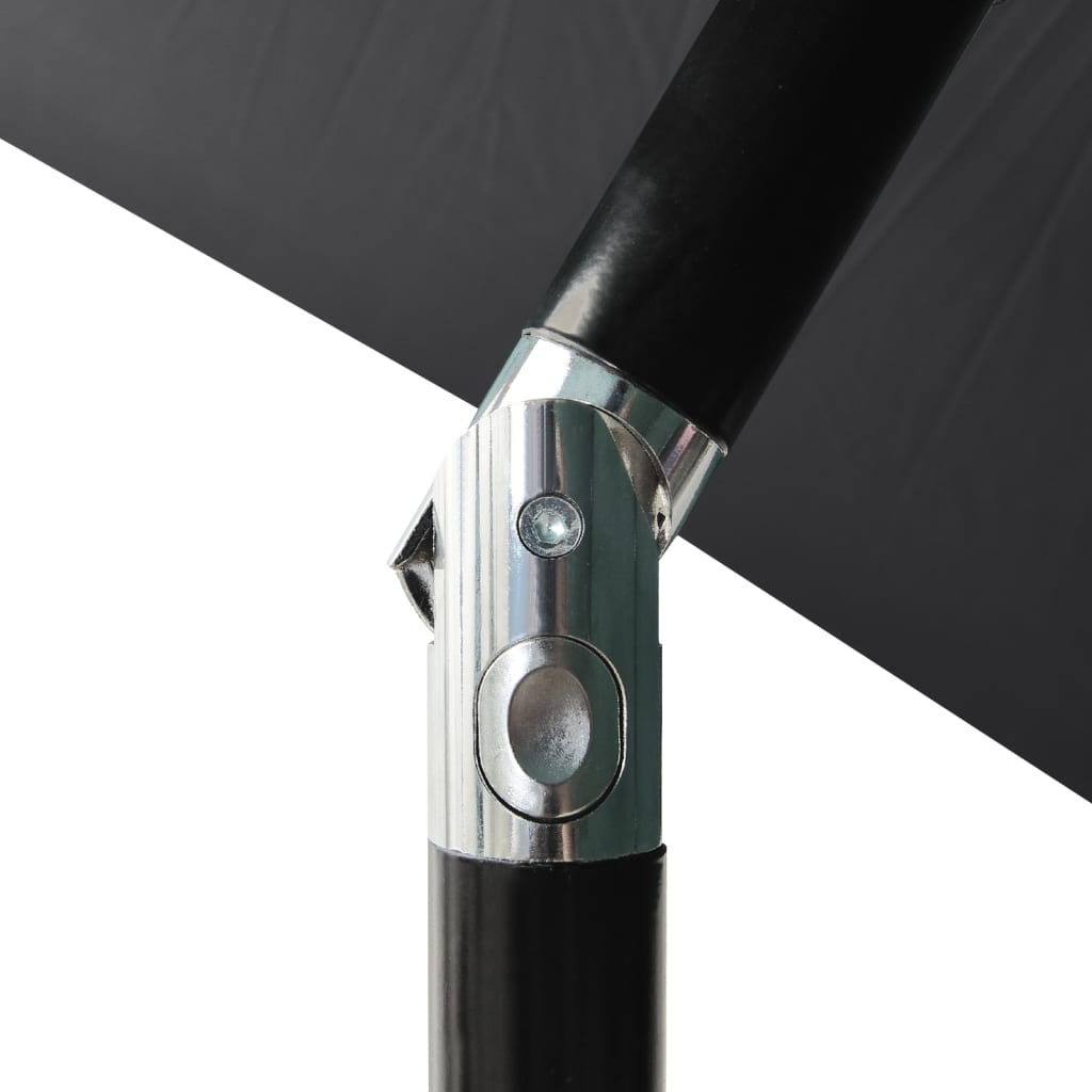 Parasol à 3 niveaux avec mât en aluminium Anthracite 2 m