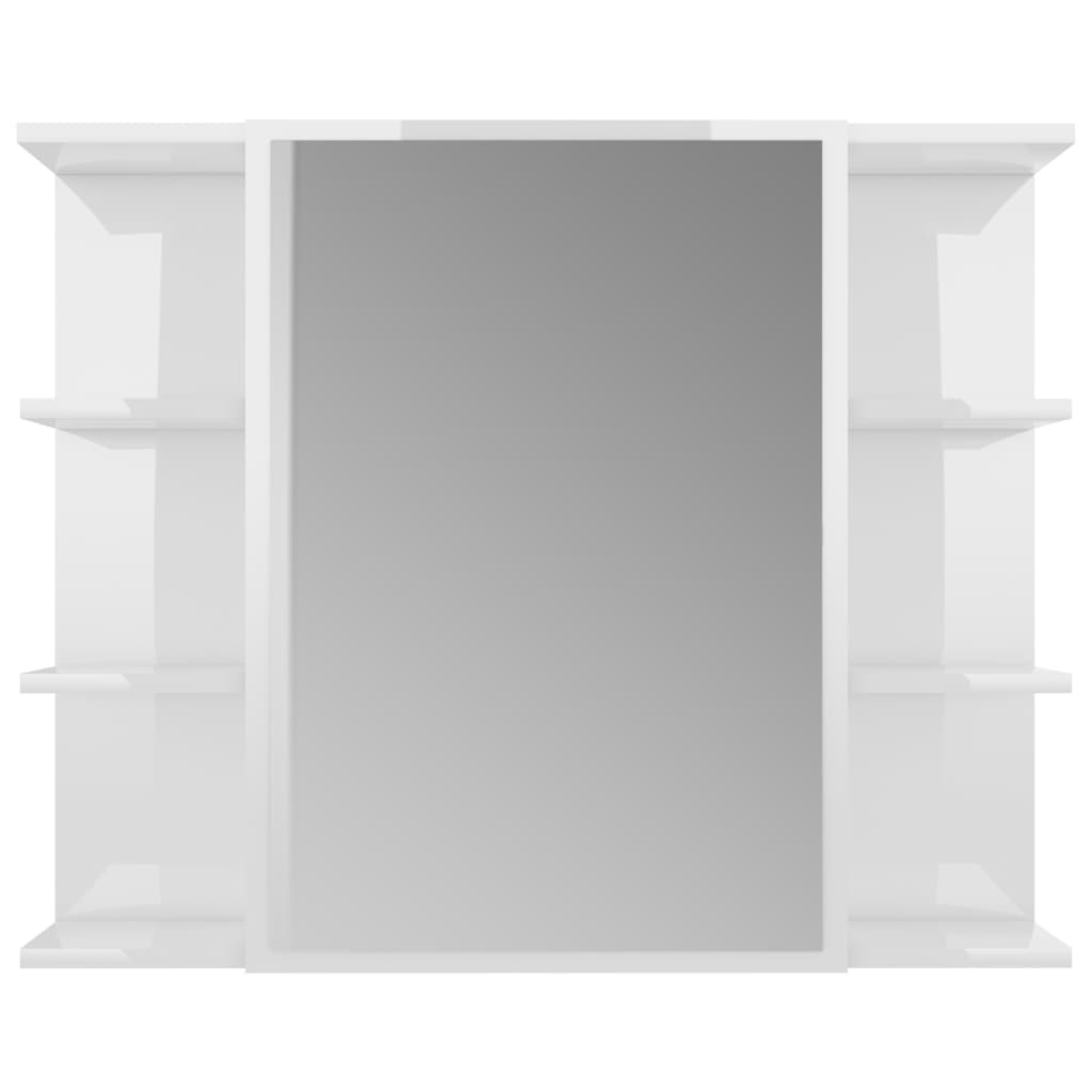 Ensemble de meubles de bain 3 pcs Blanc brillant Aggloméré
