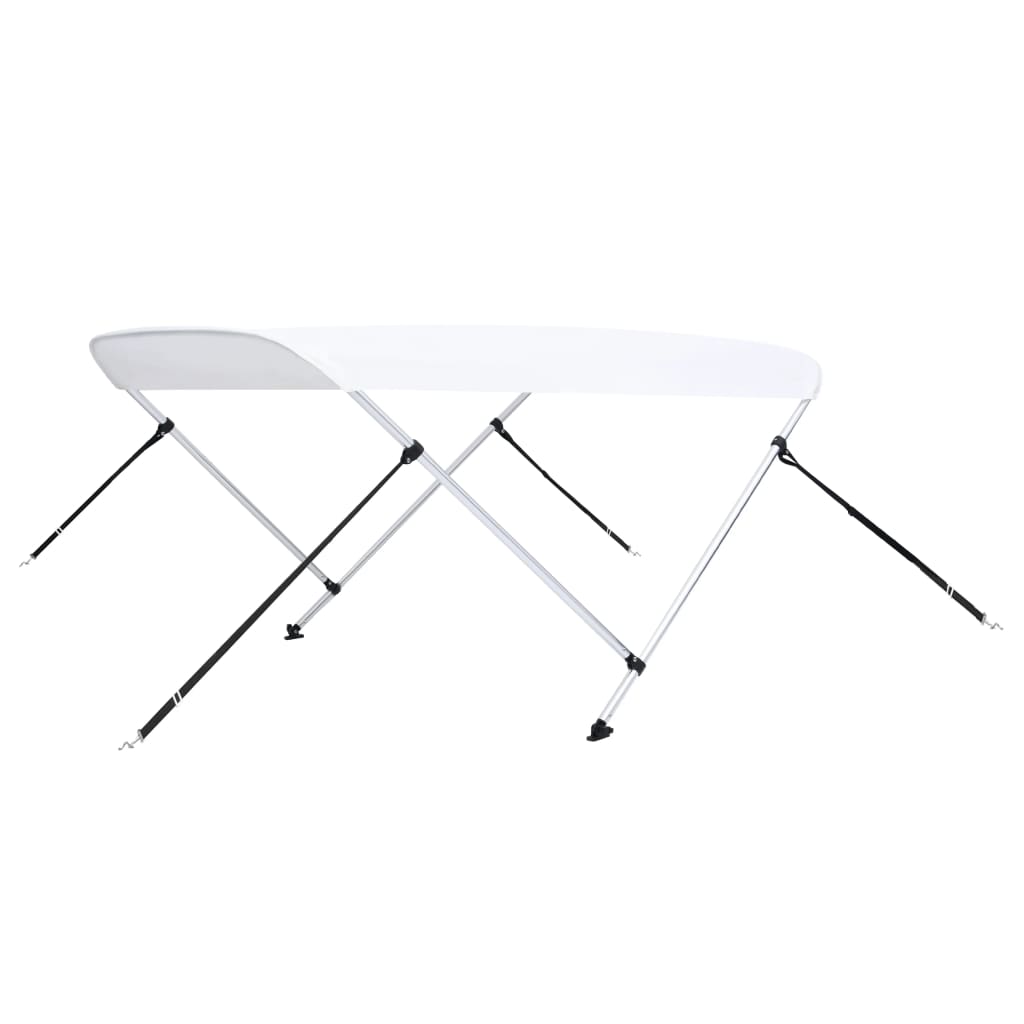 Auvent bimini à 2 arceaux Blanc 180x130x110 cm