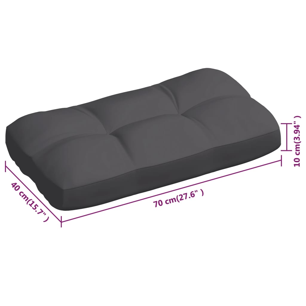 Coussins de canapé palette 3 pcs Anthracite
