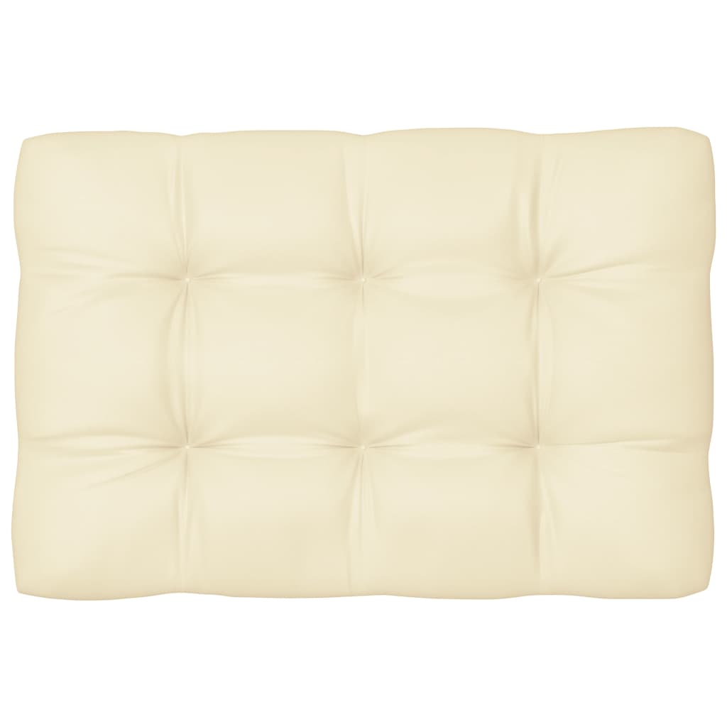 Coussins de canapé palette 3 pcs Crème