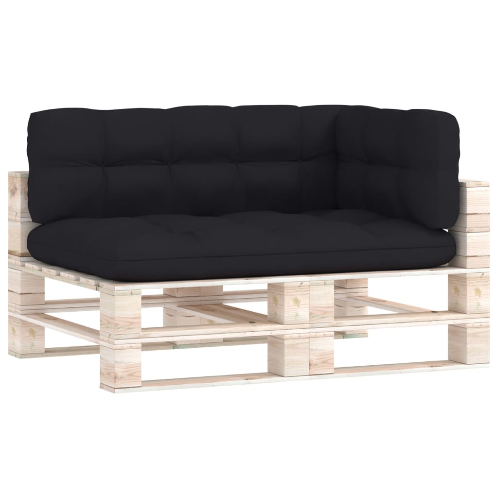 Coussins de canapé palette 3 pcs Noir