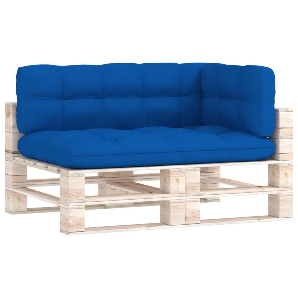 Coussins de canapé palette 3 pcs Bleu royal