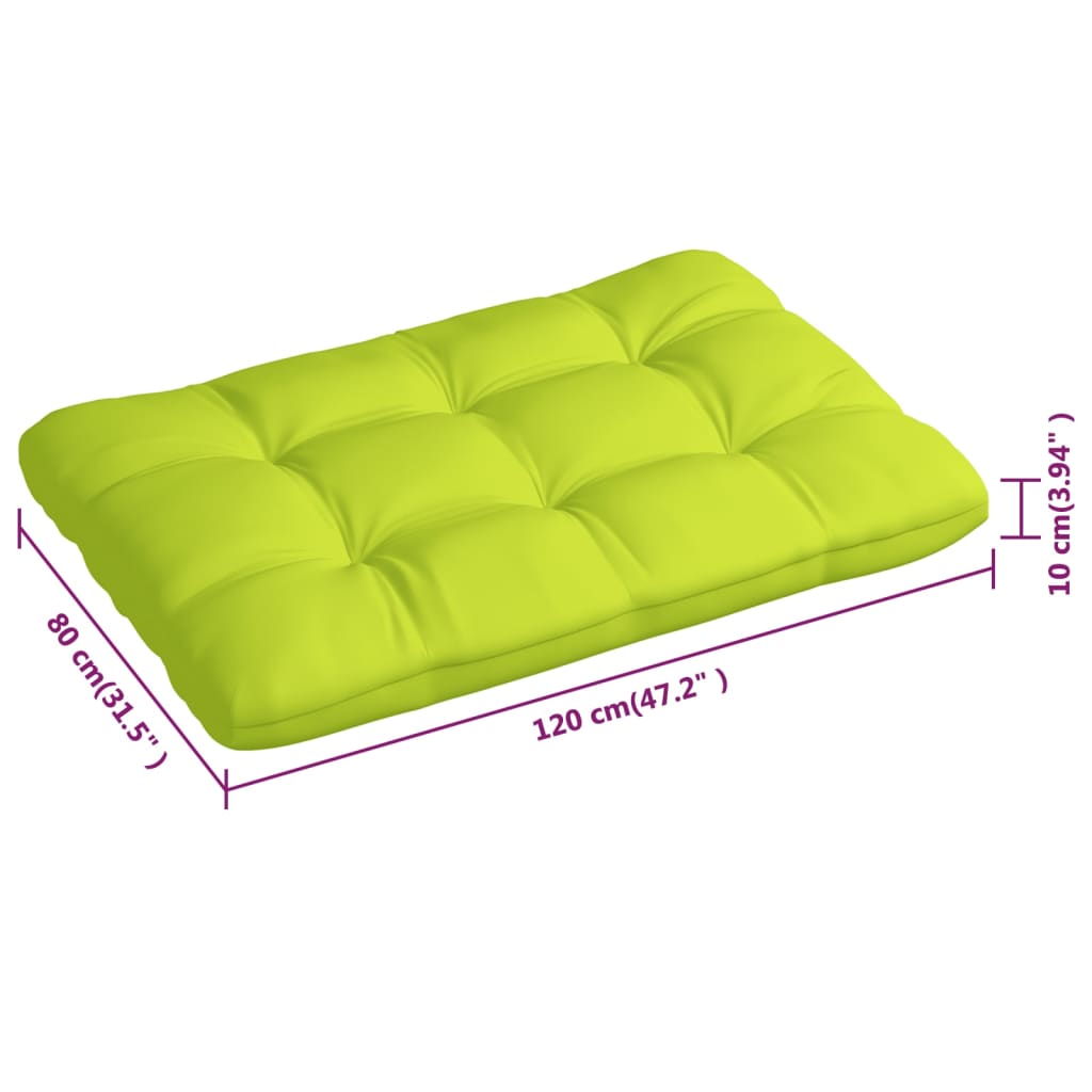 Coussins de canapé palette 3 pcs Vert vif