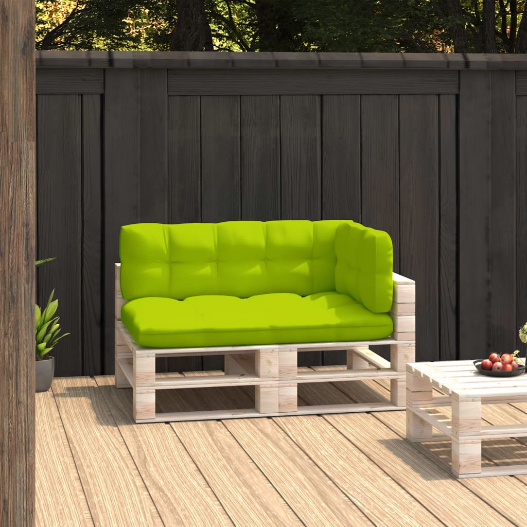 Coussins de canapé palette 3 pcs Vert vif