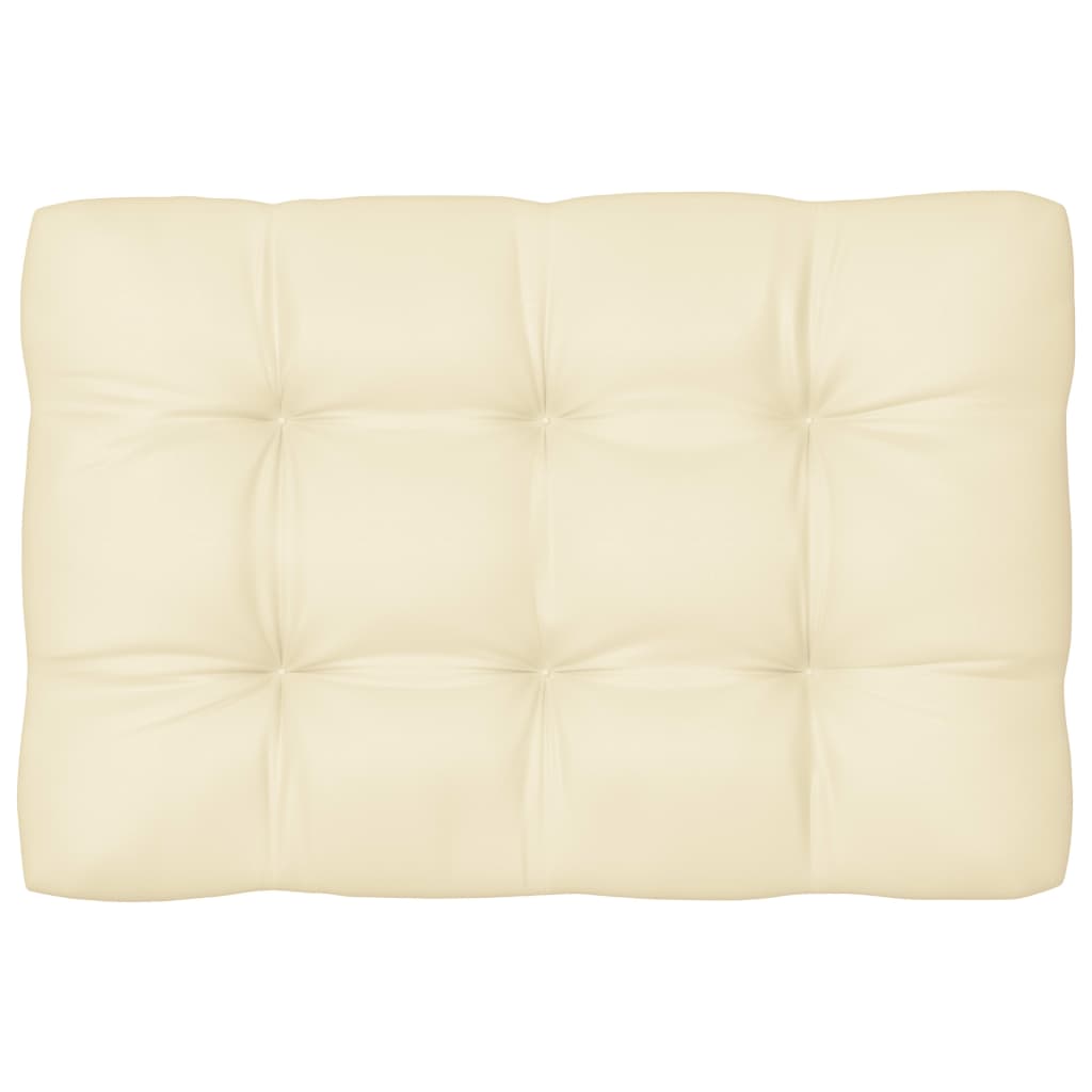 Coussins de canapé palette 5 pcs Crème
