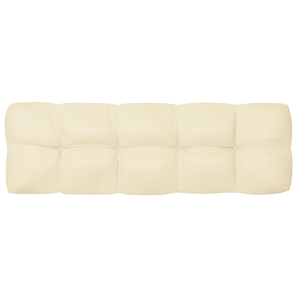 Coussins de canapé palette 5 pcs Crème
