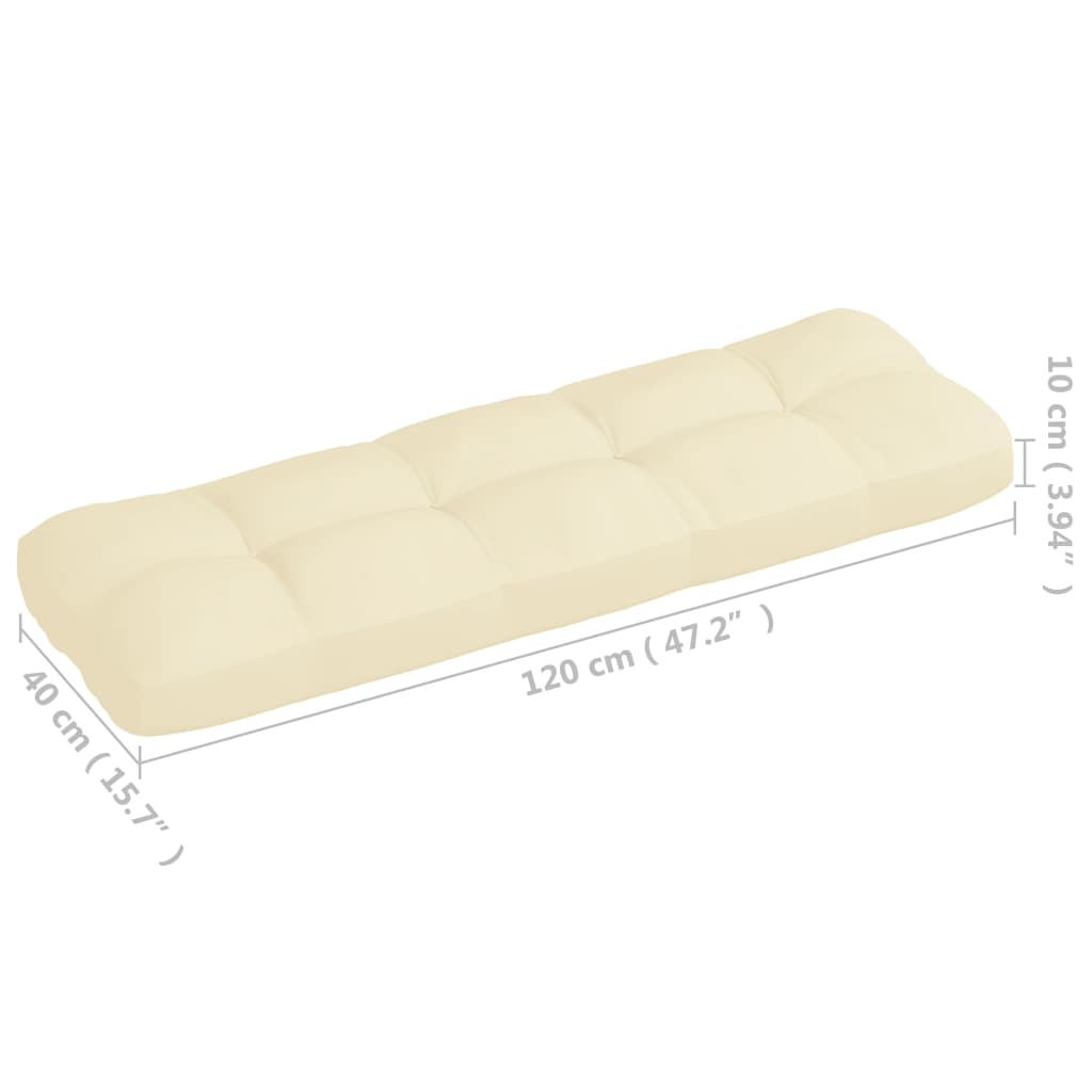 Coussins de canapé palette 5 pcs Crème