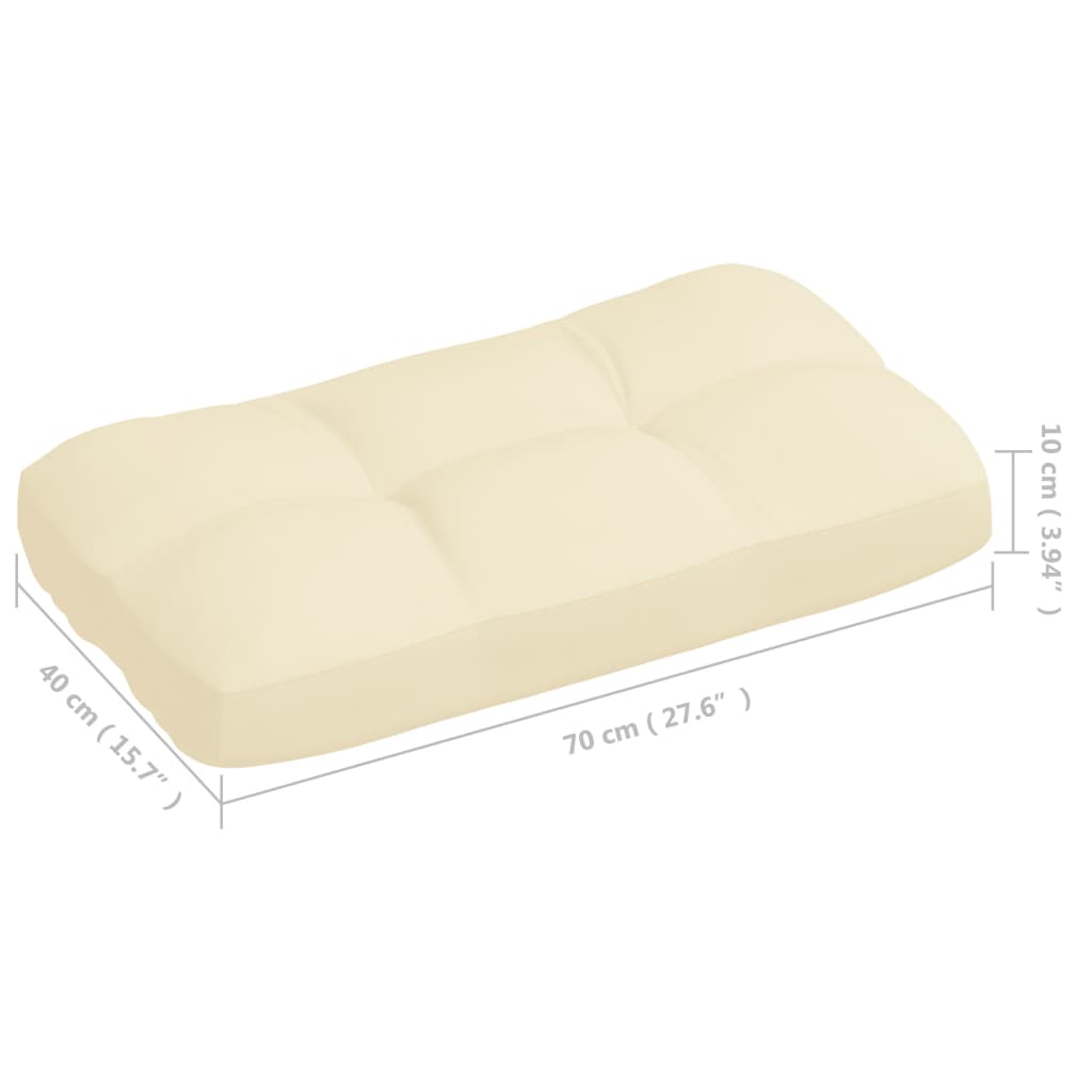 Coussins de canapé palette 5 pcs Crème