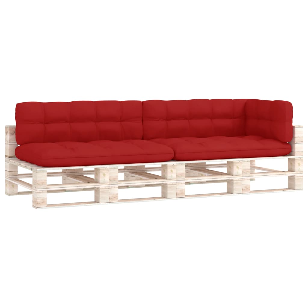 Coussins de canapé palette 5 pcs Rouge